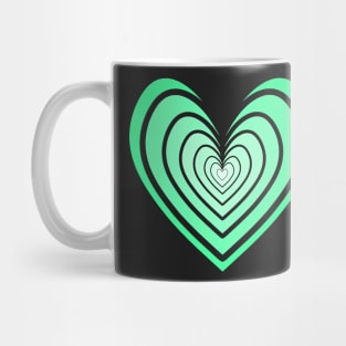 Rosy Heart (Bright Green) Mug